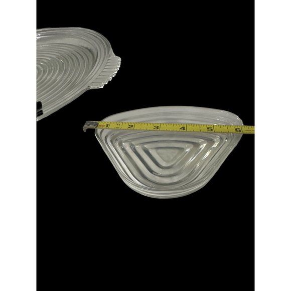 VTG 1938-43 Anchor Hocking clear Manhattan relish tray triangle inserts dish - Picture 8 of 10